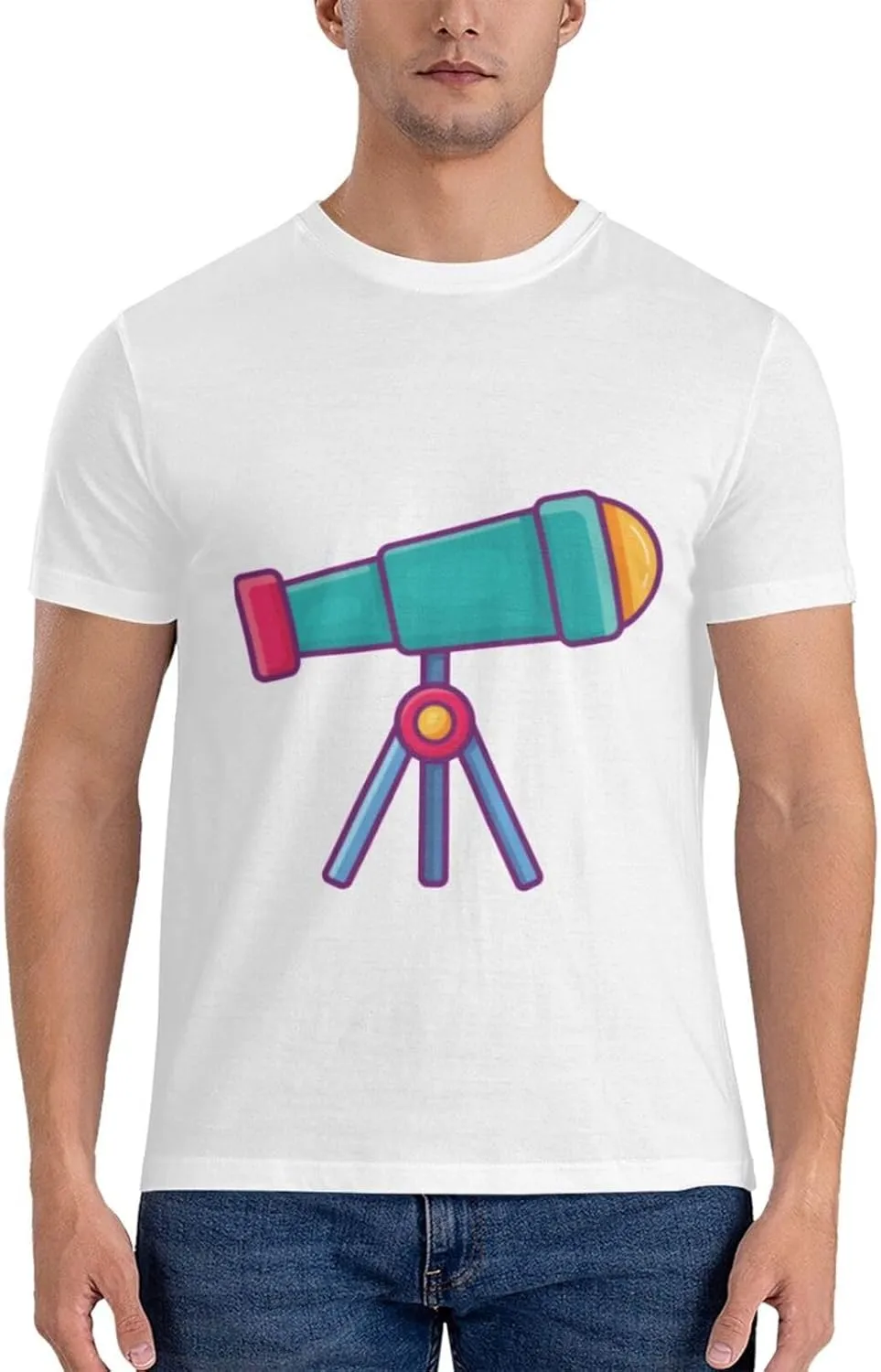 Binoculars T-Shirt Cotton Short Sleeve for Men Women T-Shirt