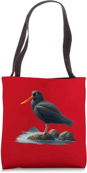 Bird Series. Black Oystercatcher bird. Tote Bag