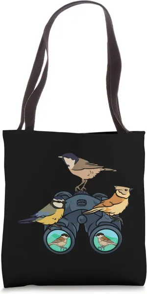 Bird Watching Lover Binoculars Ornithologist Songbirds Tote Bag