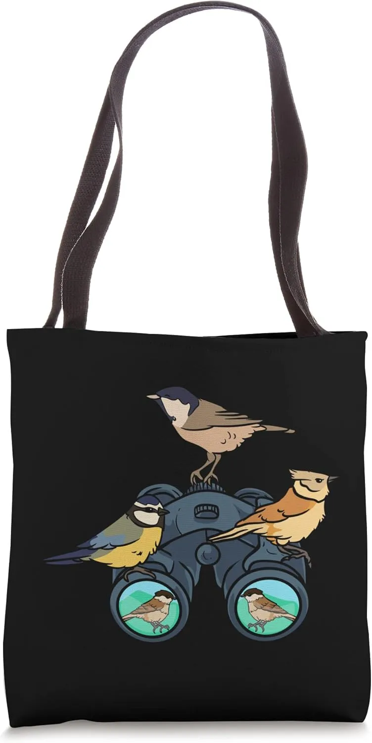 Bird Watching Lover Binoculars Ornithologist Songbirds Tote Bag