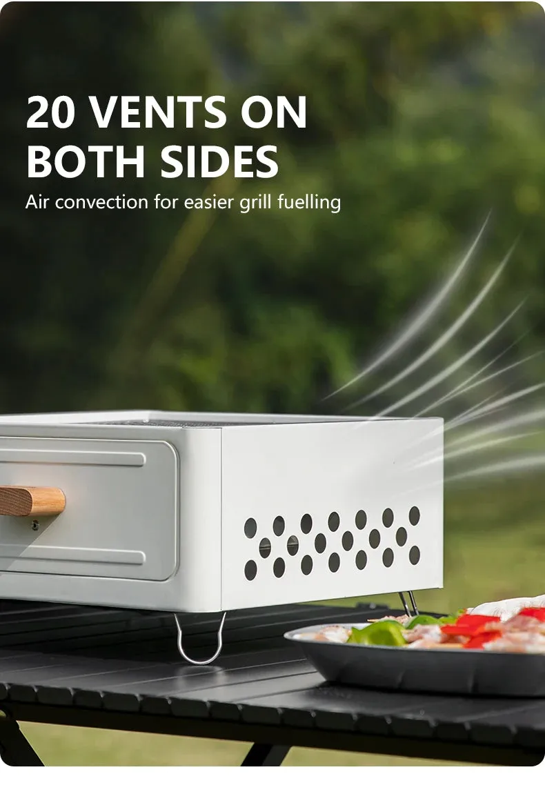BISINNA Multi-functional Camping Stove BBQ Charcoal Grill Portable Burner Outdoor Camp Picnic