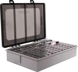 BKK Fishing Box with Tackle Hooks Boxes with Dividers OCD Tackle Storage Organizer System - Fully Loaded (Includes all Armor-Point Hooks and Accessory Boxes)
