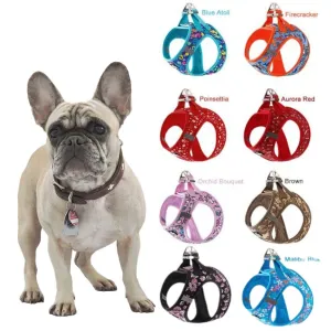 BloomPup Frenchie Floral Harness with Reflective Straps