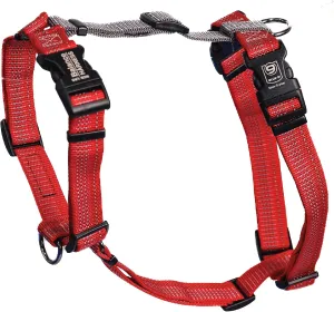 Blue-9 Reflective Buckle-Neck Balance Harness, Fully Customizable Fit No-Pull Harness with 3M Reflective Stitching, Ideal for Dog Training and Obedience, Made in The USA, Red, XS
