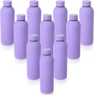 Bokon 10 Pcs Stainless Steel Water Bottle Bulk Double Layer Vacuum 17 oz Small Mouth Sport Insulated Metal Graduation Teacher CNA Gift Reusable Flask Leakproof Lid for Cyclist Runner