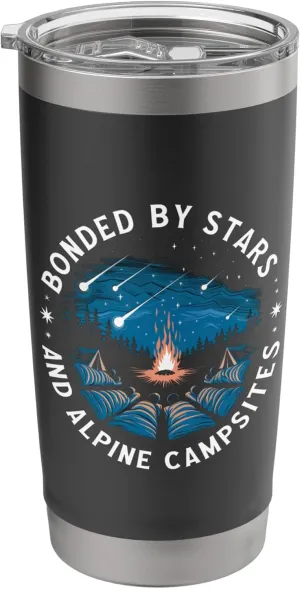 Bonded by Stars and Alpine Campsites Alpine Camping Stainless Steel Insulated Tumbler