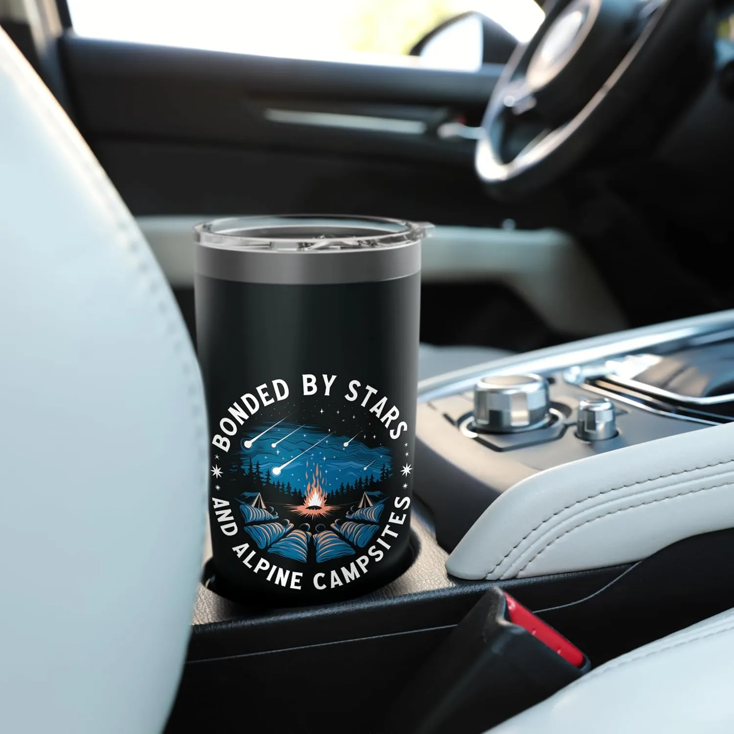 Bonded by Stars and Alpine Campsites Alpine Camping Stainless Steel Insulated Tumbler