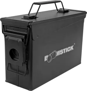 BOOMSTICK Ammo Storage Box, Lockable Ammo Can, Stackable Ammo Container for Shotgun & Pistol Ammunition, Water Resistant Metal Ammo Storage Box
