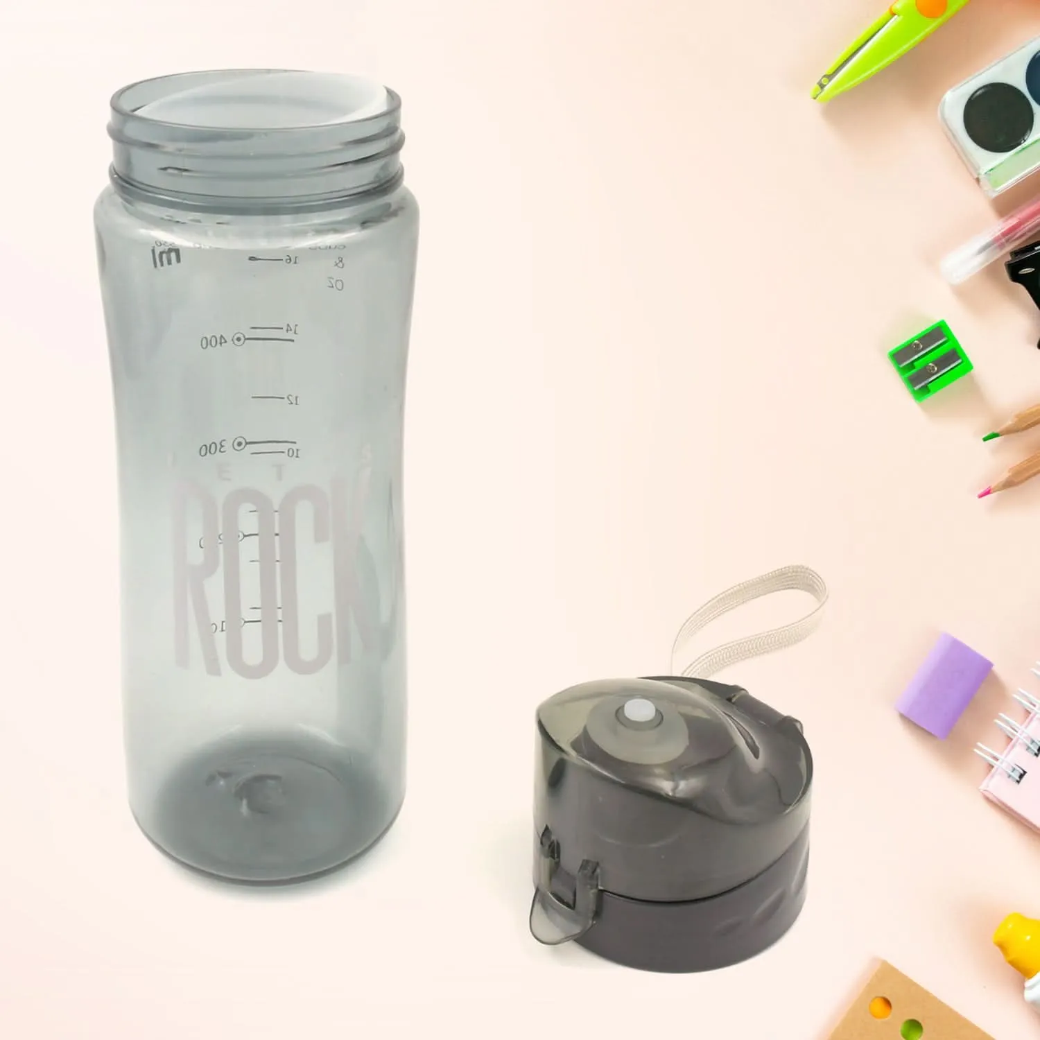 BPA-Free Plastic Water Bottle with Carry Case – Leak-Proof Sports Bottle for Travel, Gym, and Daily Use (1 Pc)