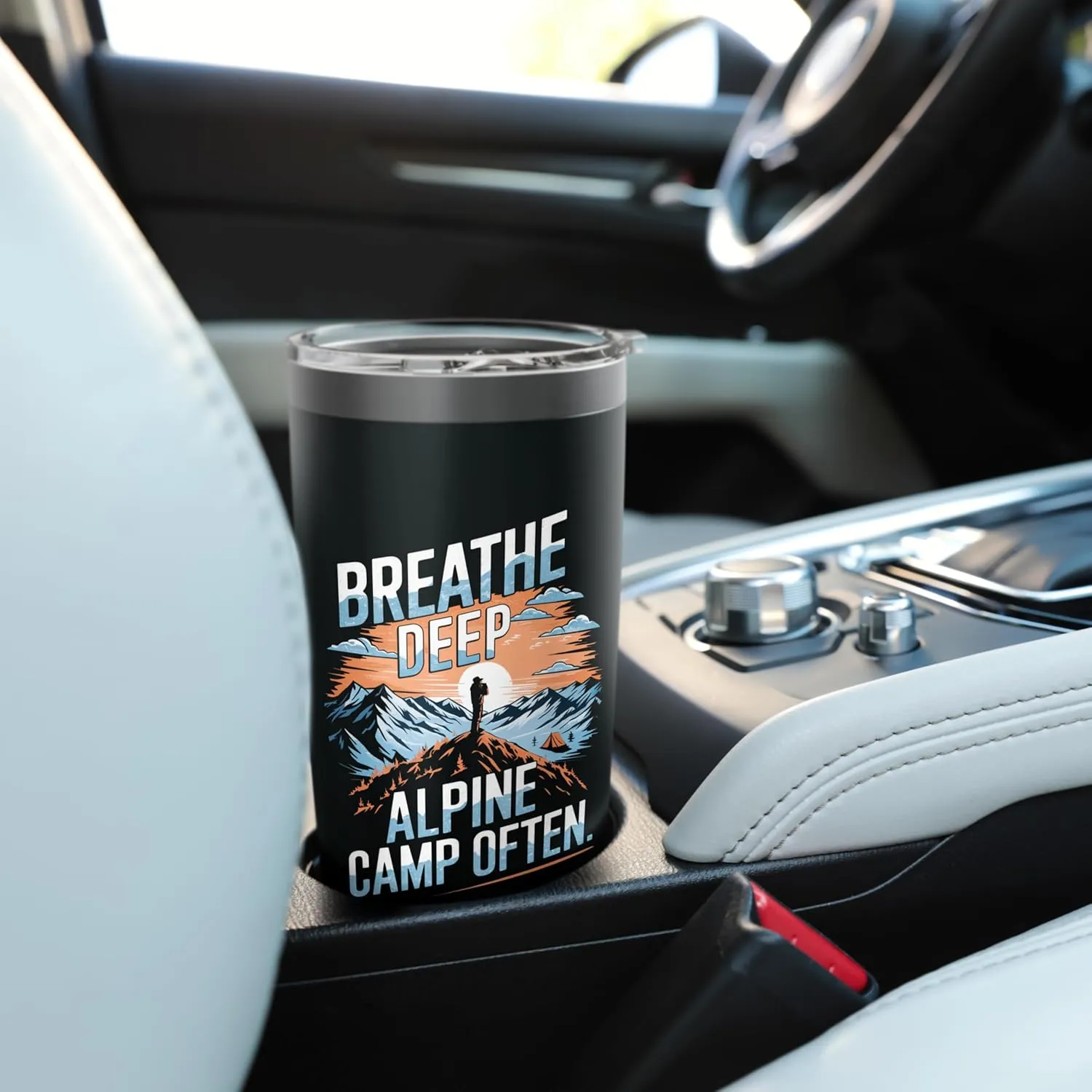Breathe Deep Alpine Camp Often Alpine Camping Stainless Steel Insulated Tumbler