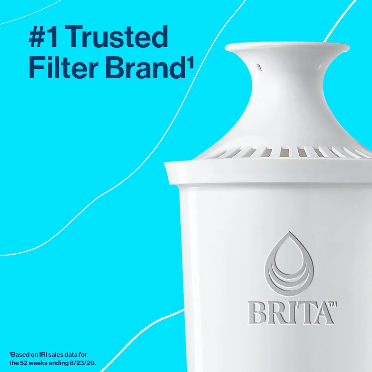 Brita Small 6 Cup Water Filter Pitcher, Made Without BPA, White, Metro, 4 Count Standard Replacement Filters