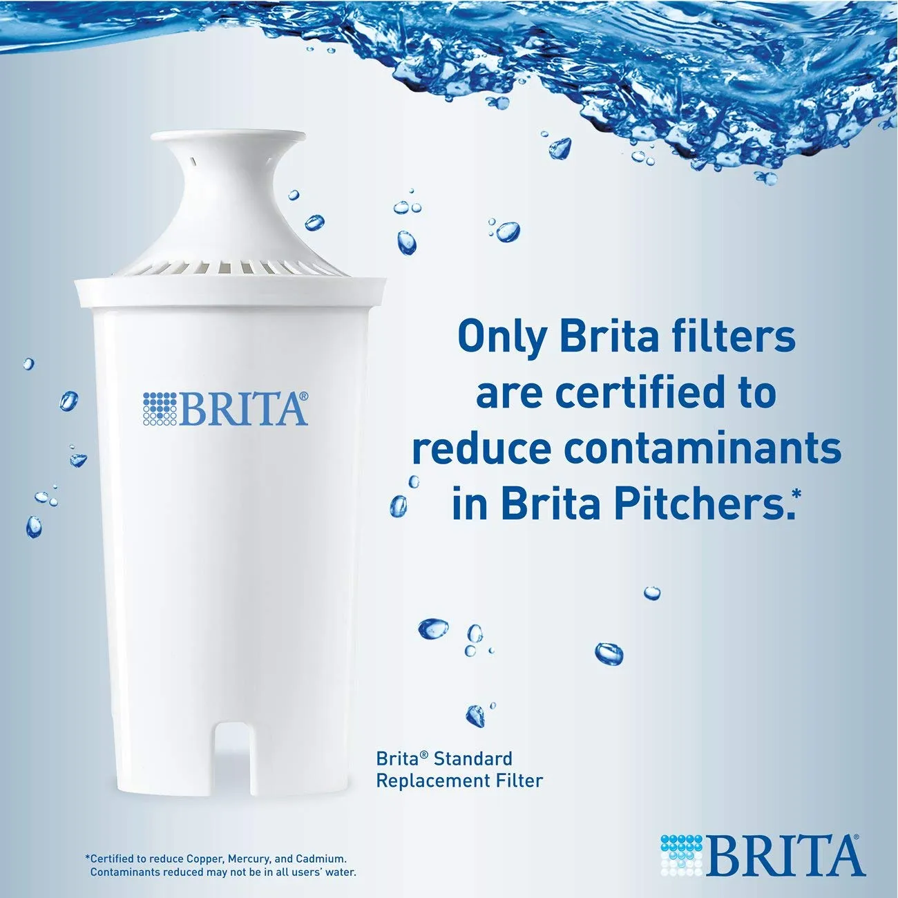 Brita Space Saver Water Filter Pitcher-Black-6 Cup