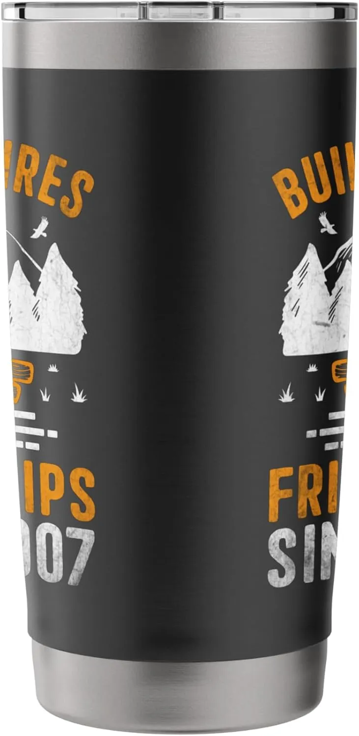 Building Fires And Friendships Since 2007 Camping Scout Stainless Steel Insulated Tumbler
