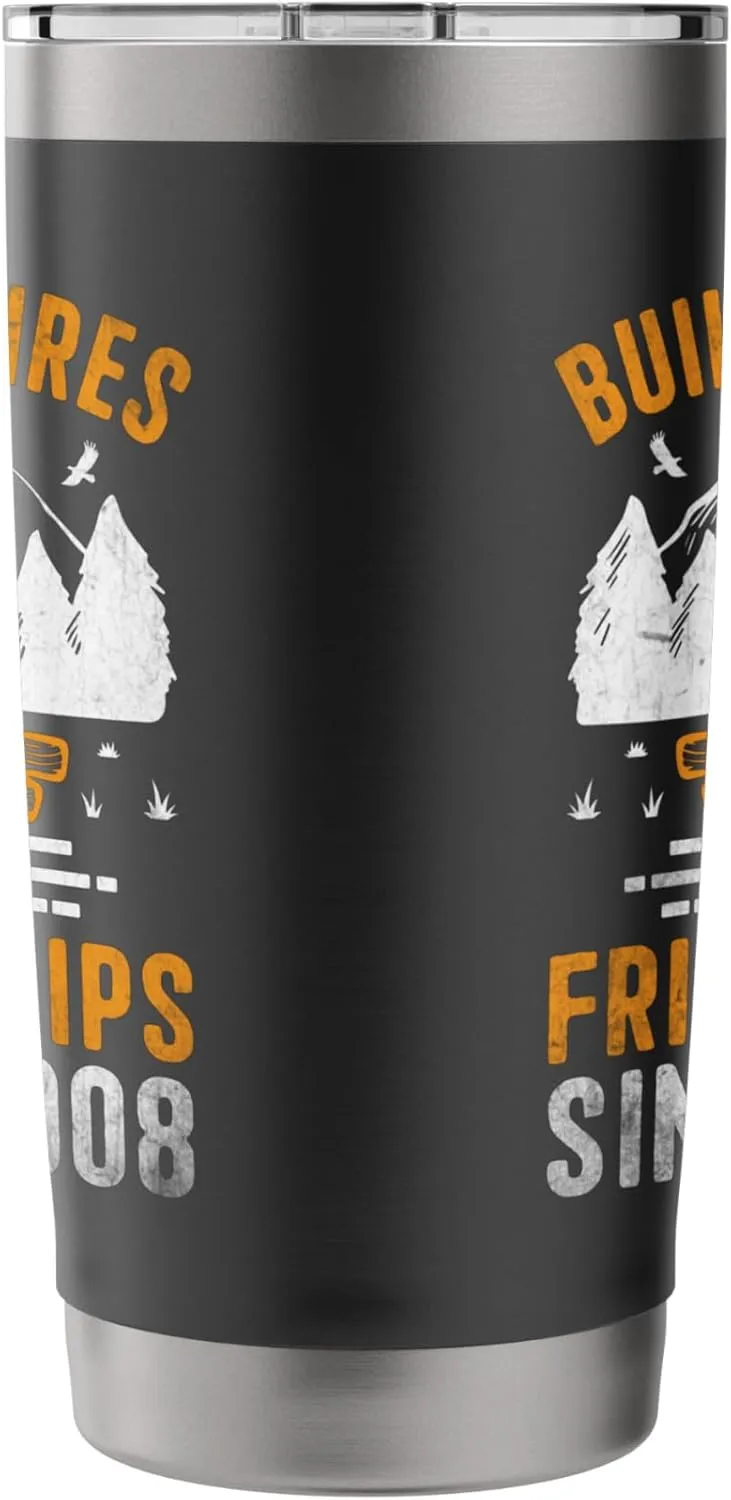 Building Fires And Friendships Since 2008 Camping Scout Stainless Steel Insulated Tumbler