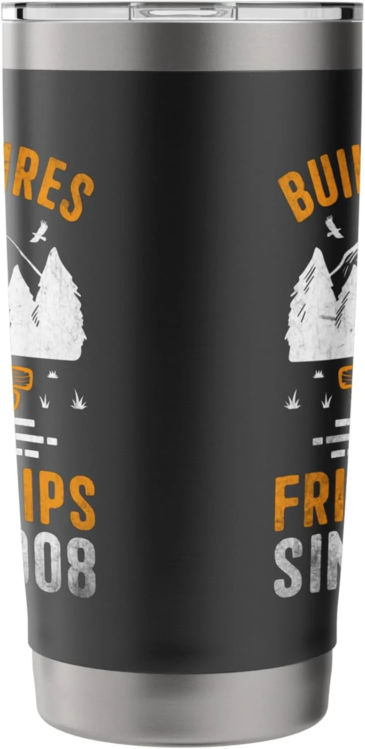 Building Fires And Friendships Since 2008 Camping Scout Stainless Steel Insulated Tumbler