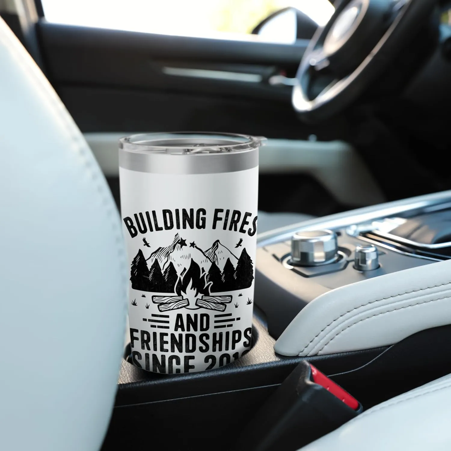 Building Fires And Friendships Since 2010 Camping Scout Stainless Steel Insulated Tumbler