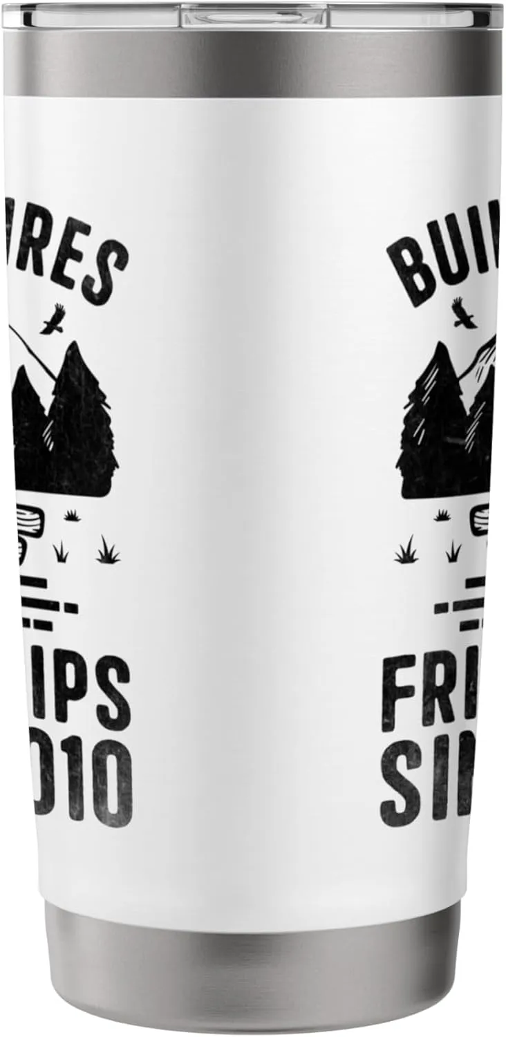 Building Fires And Friendships Since 2010 Camping Scout Stainless Steel Insulated Tumbler
