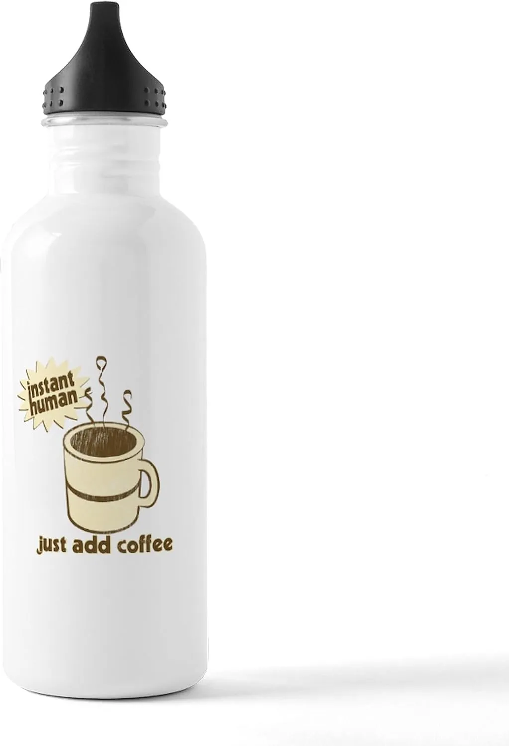 CafePress Instant Human Just Add Coffee Stainless Water Bott 1.0L (34 oz) Stainless Steel Water Bottle