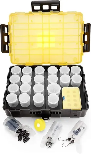 Cal Coast Fishing Battle Box Terminal Tackle Box - Fishing Organizer Box with Dividers, Dry Box Fishing Gear and Equipment - Fishing Lure Plastic Storage Box, Waterproof Containers, Bass Fishing Gear