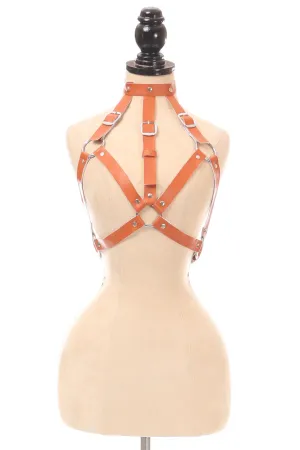 Camel Vegan Leather Body Harness