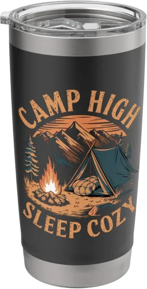Camp High Sleep Cozy Alpine Camping Stainless Steel Insulated Tumbler