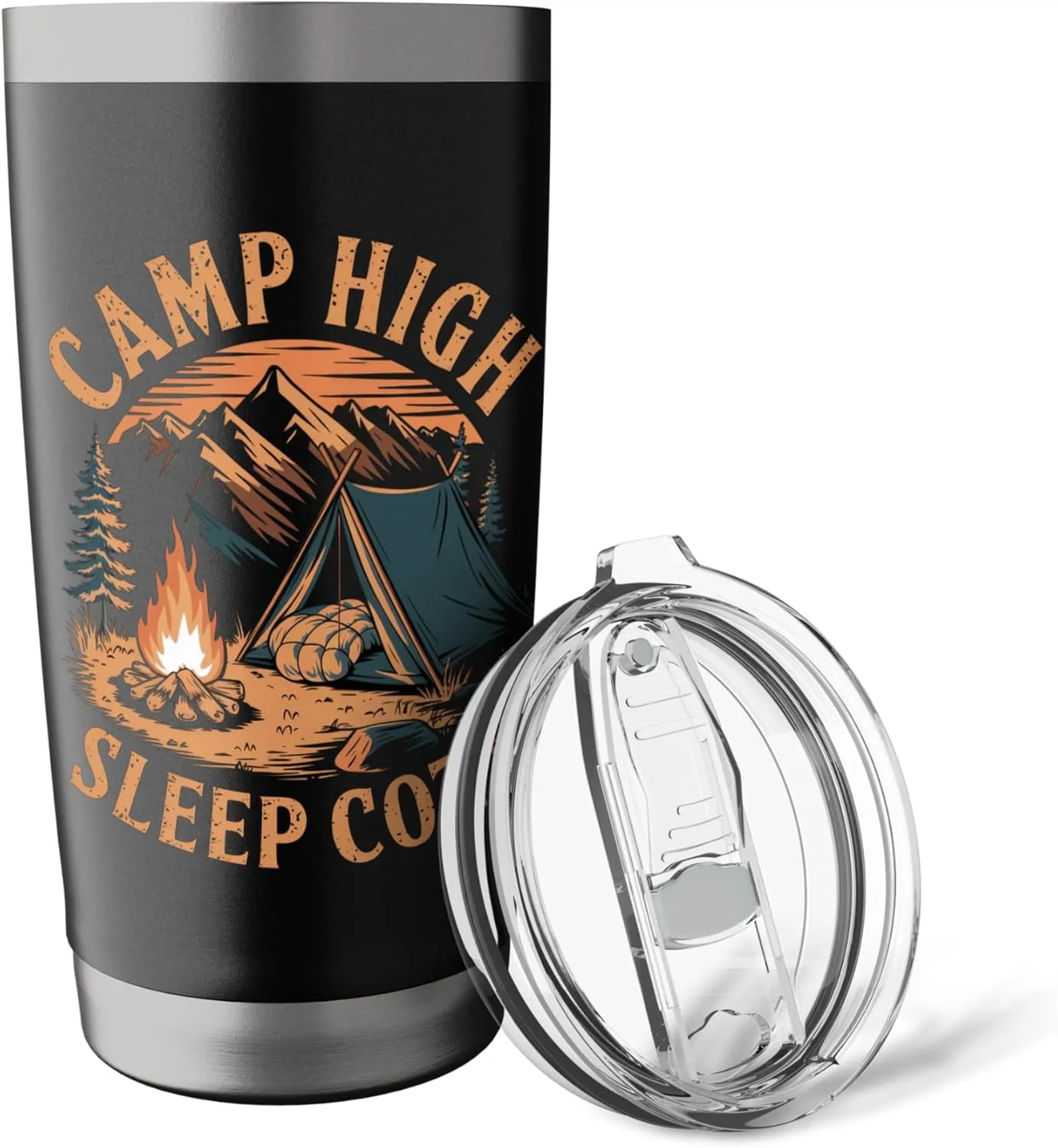 Camp High Sleep Cozy Alpine Camping Stainless Steel Insulated Tumbler