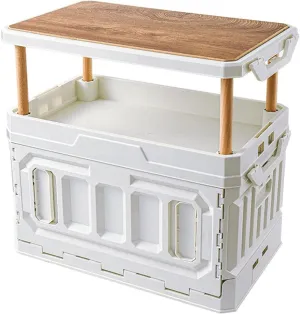 Camping Box, Stackable Large Capacity Foldable Portable Storage Bin 95L for Convenient Camping, Easy to Store, Organization