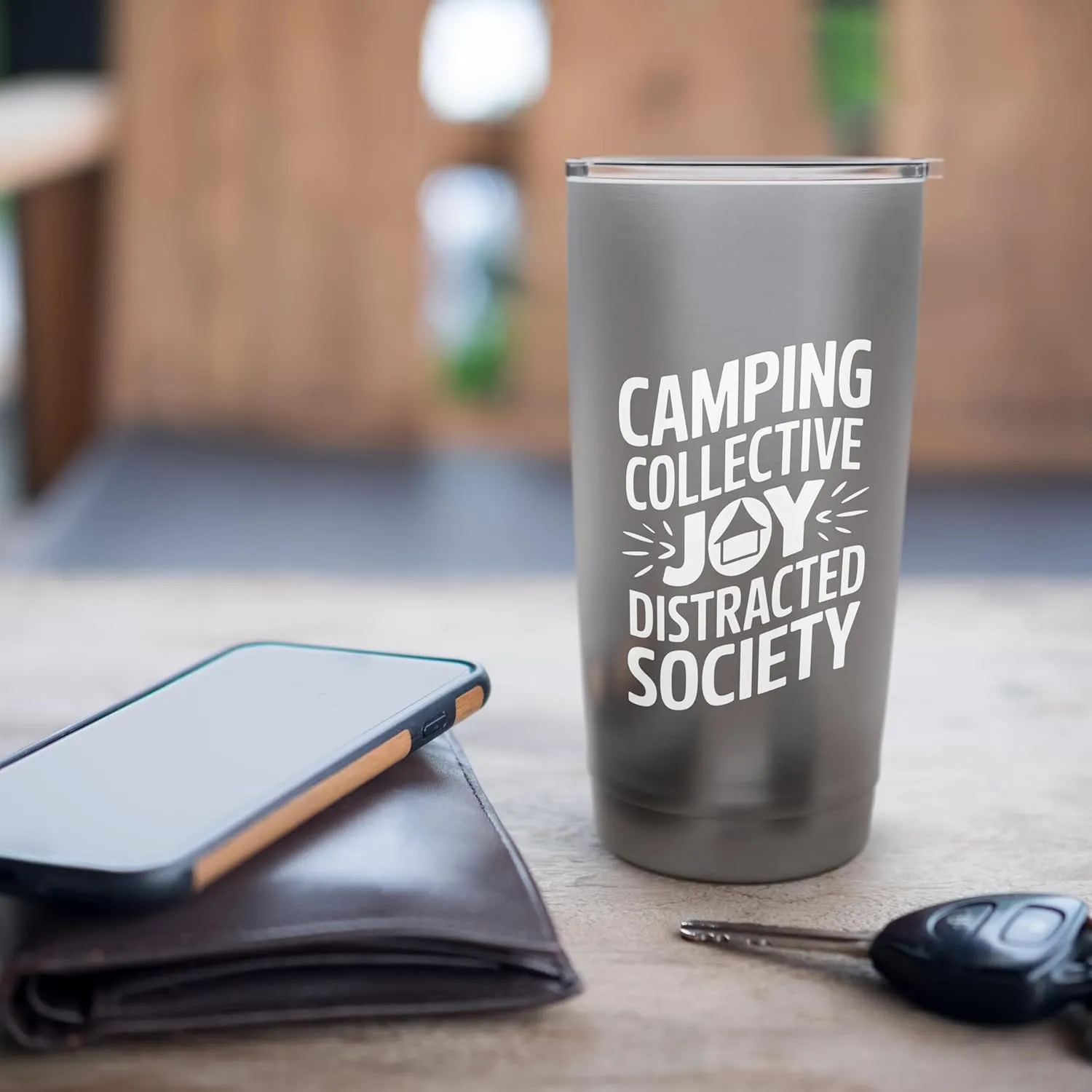 Camping Collective Joy Distracted Society Stainless Steel Insulated Tumbler