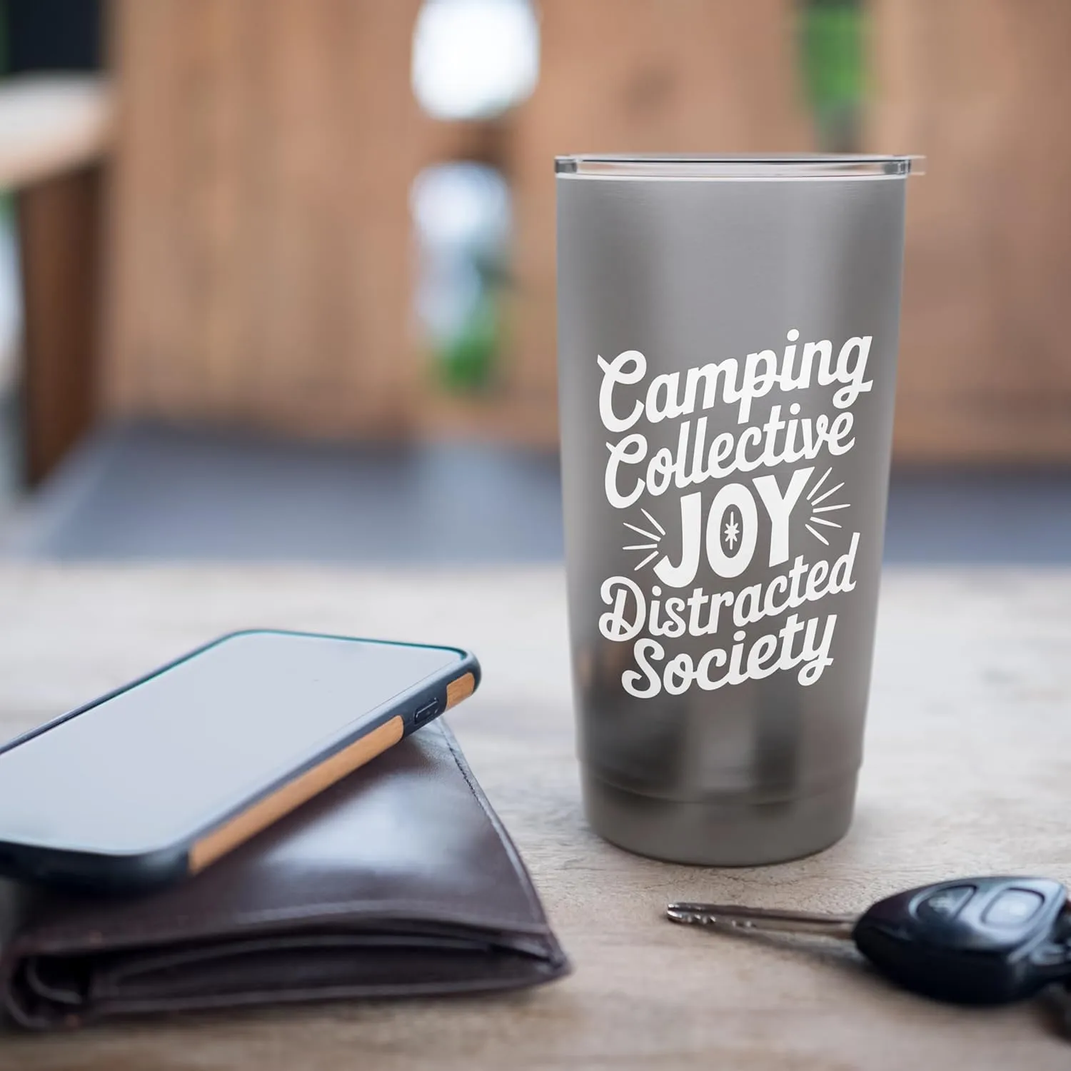 Camping Collective Joy Distracted Society Stainless Steel Insulated Tumbler