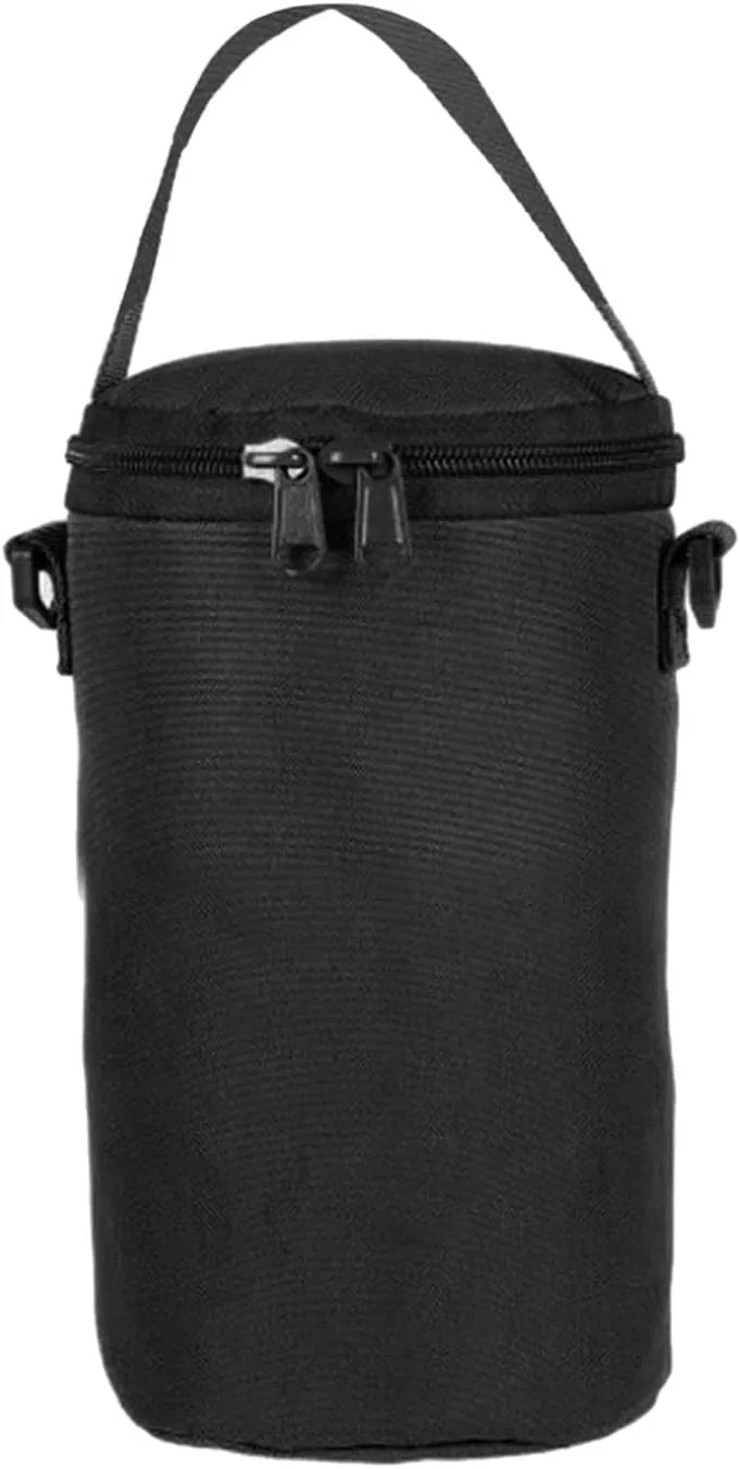 Camping Gas Tank Carrying Bag Lantern Storage Pouch Canister Fuel Cylinder Storage Bag for Outdoor, Black S