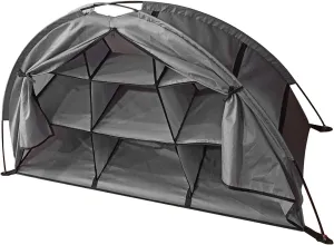 Camping Shoes Organizer, 9 Shelf Camping Shoes Storage Tent Large Capacity Foldable Portable Camping Storage Cabinet