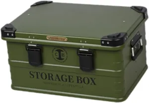 Camping Storage Box Storage Bin Versatile Stackable Container Car Trunk Organizer for Picnic Fishing Outdoor Barbecue Grocery, M Green