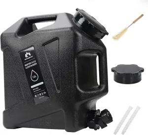 Camping Water Container - 3.2 Gallan Water Jug with Spigot| Portable Water Tank for Outdoor Hiking Picnic Supplies-Black