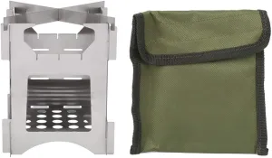 Camping Wood Stove, Convinient Stainless Steel Folding Wood Stove Mini Lightweight for Hiking and Picnic for Backpacking