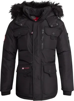 CANADA WEATHER GEAR Boys' Winter Jacket - Heavyweight Water and Wind Resistant Hooded Parka Ski Jacket for Boys (Sizes: 5-20)