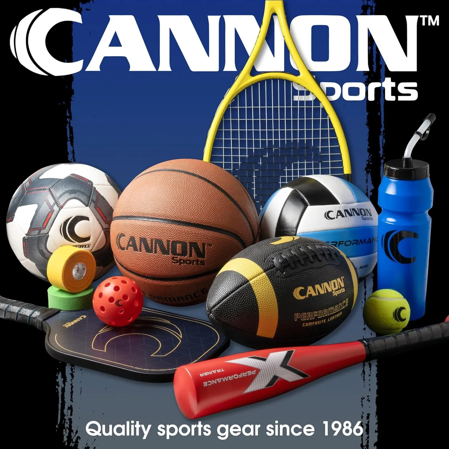 Cannon Sports 1 Liter Sports Water Bottle, BPA-Free, 34 Oz Capacity, Large Mouth, 2 lids (Straw and Squeeze), Great For Helmet Sports Such As Hockey, Lacrosse, Football, Boxing (2 Pack) (Gray)