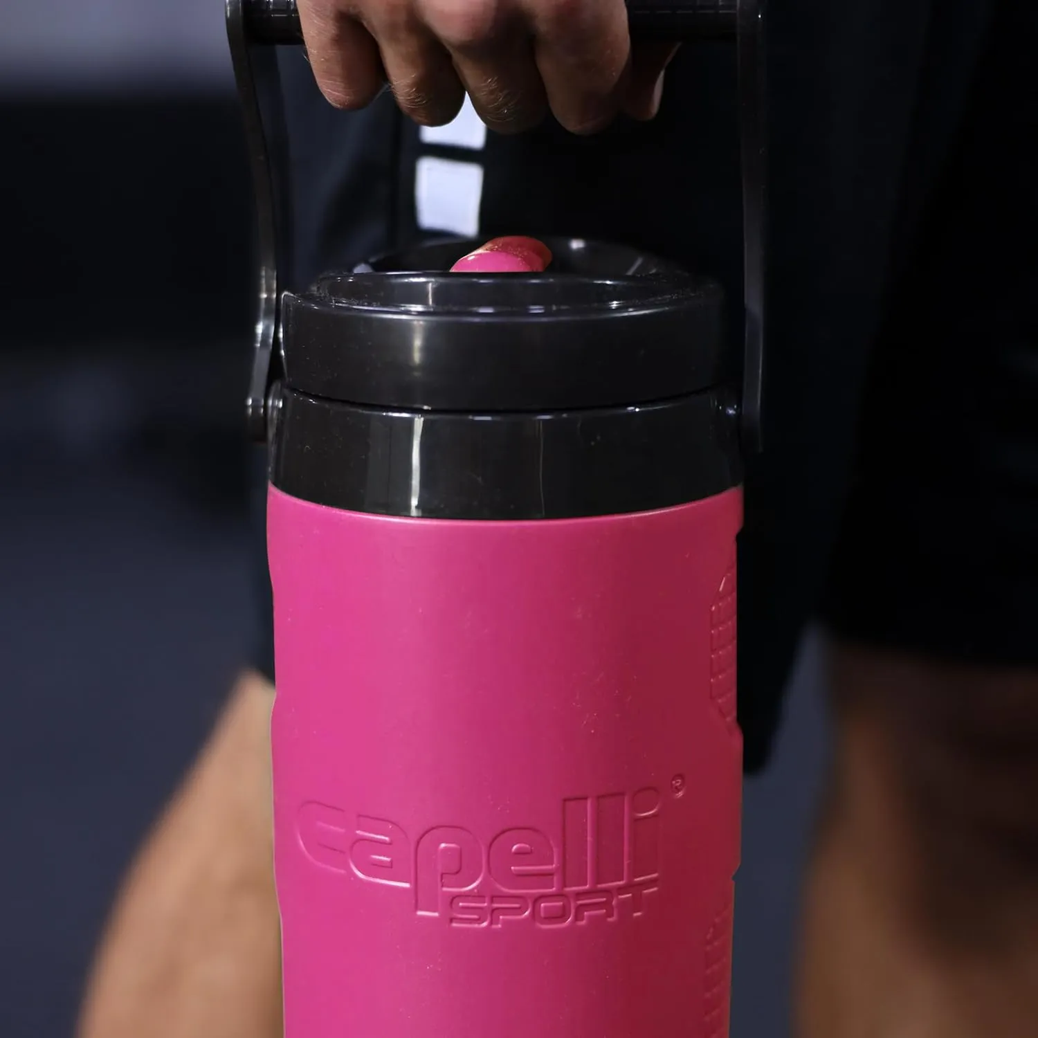 Capelli Sport Water Bottle Jug, Insulated Half Gallon Sports Water Jug with Carry Handle, 64 oz