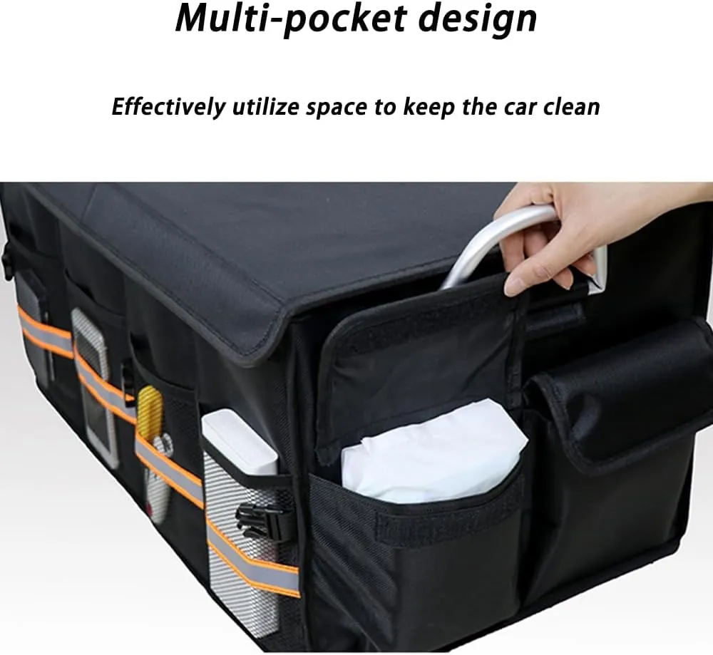 Car Boot Organiser for Mercury Grand Marquis/Marquis/Monarch/Montclair/Montego, Durable Car Boot Tidy Collapsible Easy to Use,B Grey-C Large