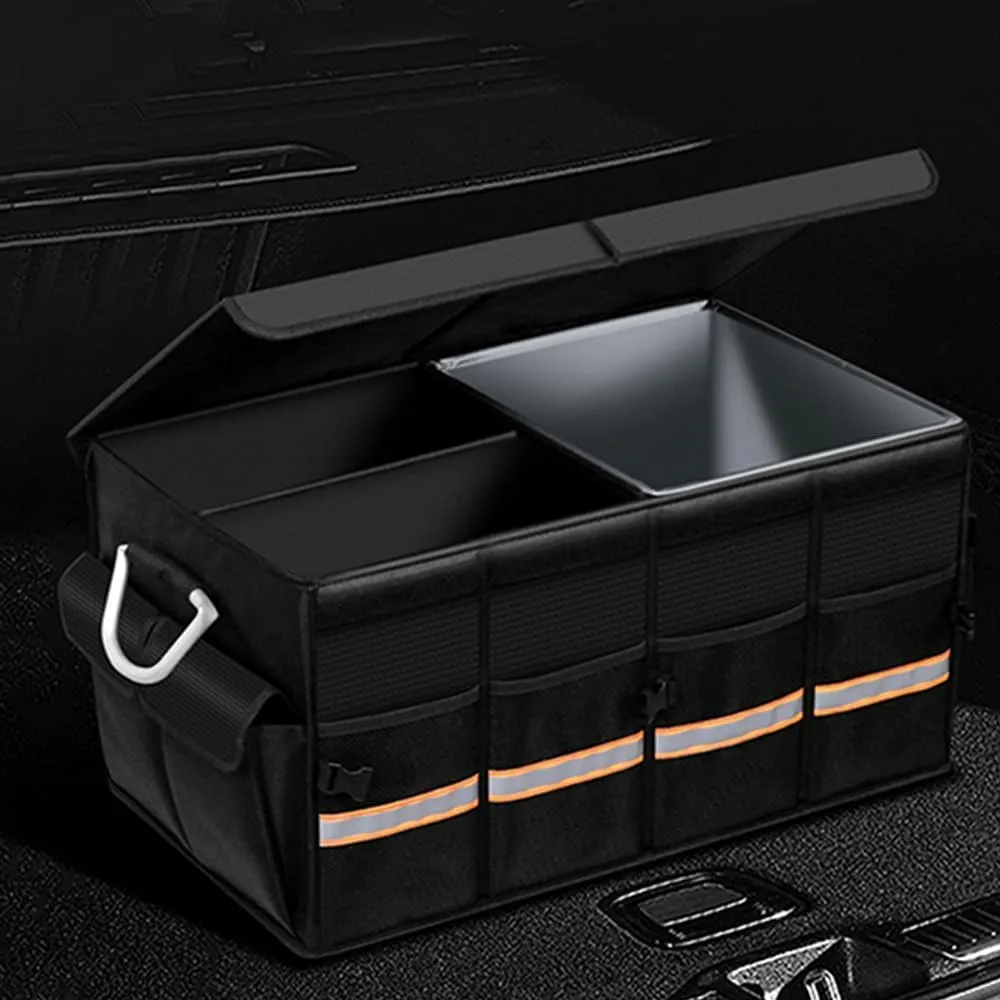 Car Boot Organiser for Mercury Grand Marquis/Marquis/Monarch/Montclair/Montego, Durable Car Boot Tidy Collapsible Easy to Use,B Grey-C Large