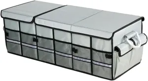 Car Boot Organiser for Mercury Grand Marquis/Marquis/Monarch/Montclair/Montego, Durable Car Boot Tidy Collapsible Easy to Use,B Grey-C Large
