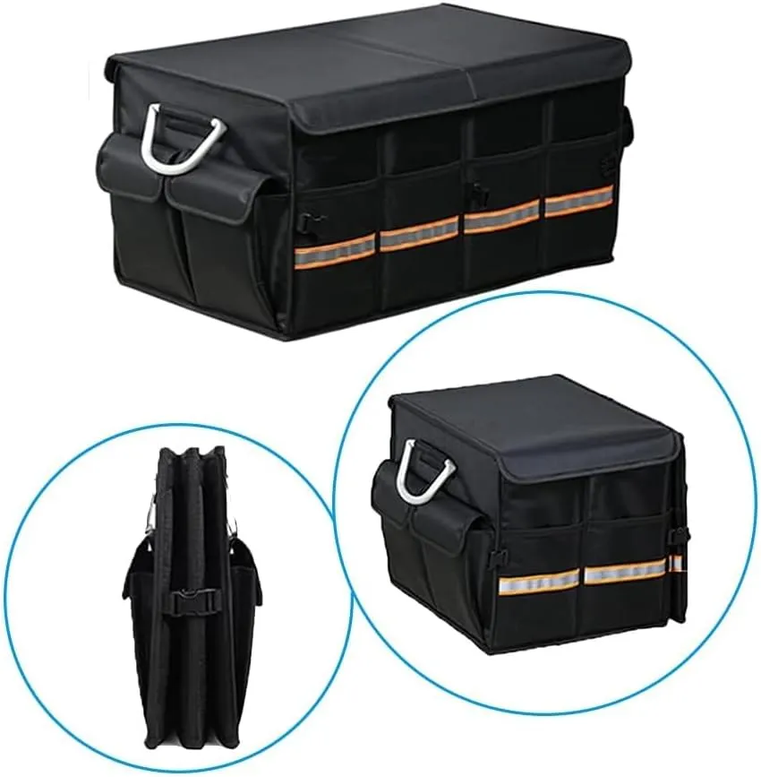 Car Boot Organiser for Mercury Grand Marquis/Marquis/Monarch/Montclair/Montego, Durable Car Boot Tidy Collapsible Easy to Use,B Grey-C Large