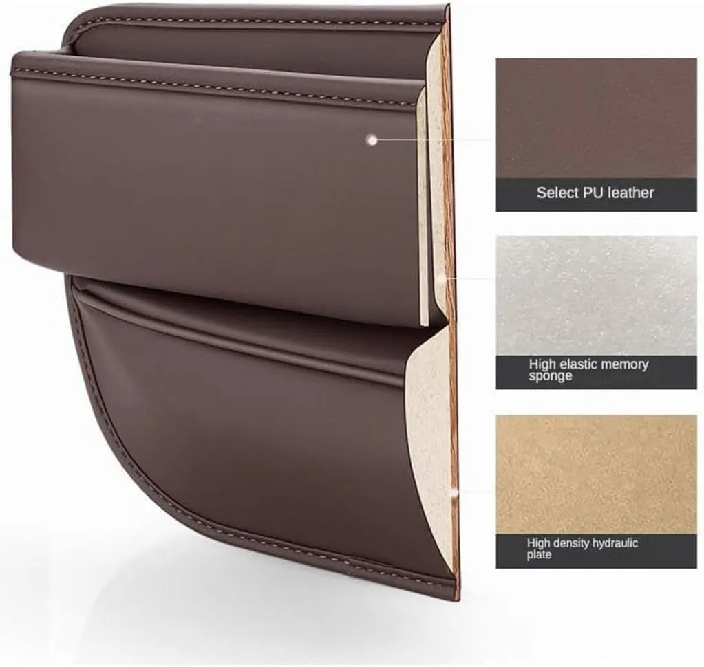 Car Seat Gap Filler Organizer for Mercedes-Benz EQB (X243) 2021 2022 2023 2024 2025, Car Gap Filler Car Seat Storage Box Seat Gap Storage Box Car Accessories,Beige
