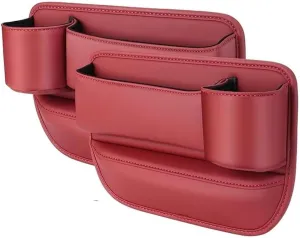 Car Seat Gap Filler Organizer for MG MG5 EV 2020 2021 2022, Car Gap Filler Car Seat Storage Box Seat Gap Storage Box Car Accessories,Red