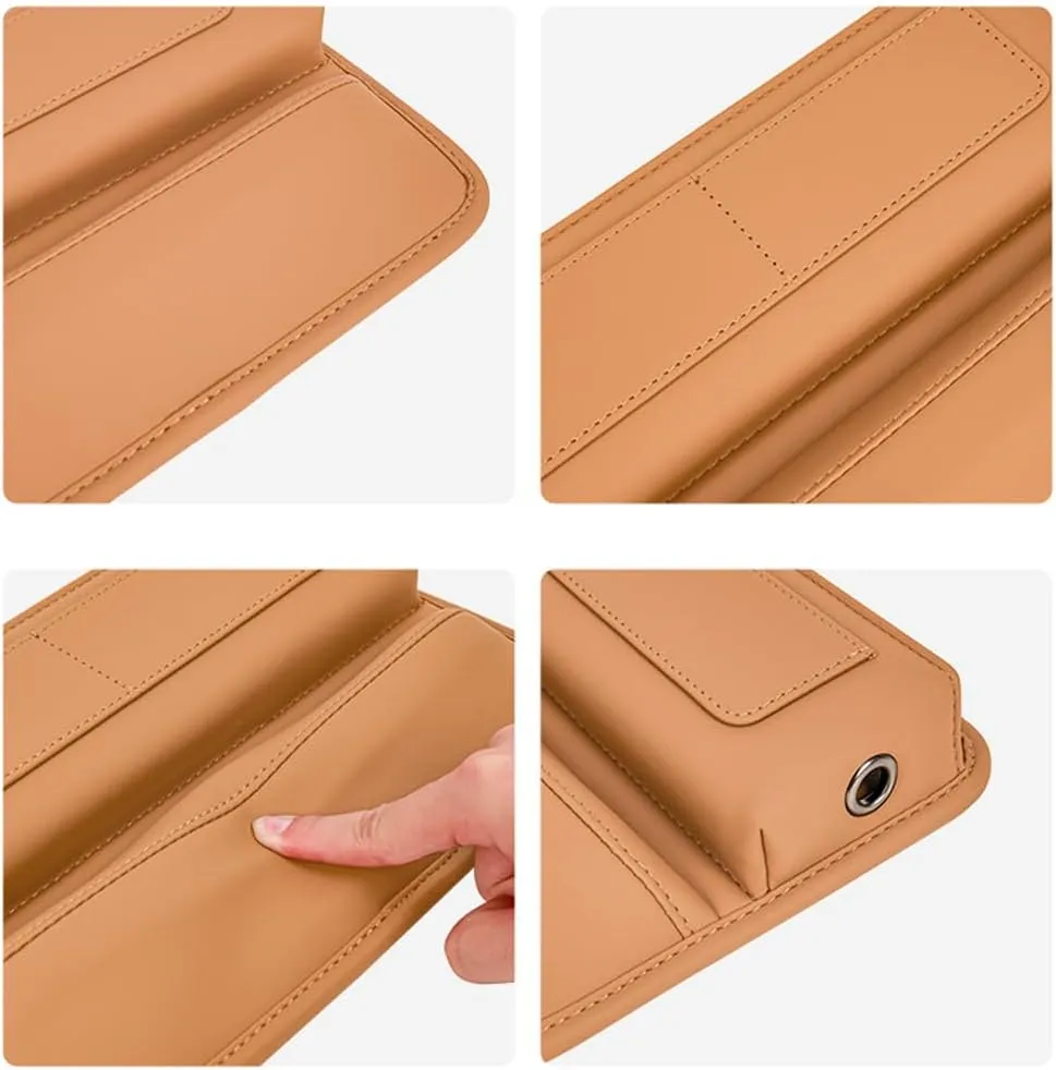 Car Seat Storage Box for Mercury Grand Marquis/Marquis/Monarch/Montclair/Montego, Car Console Side Pocket with USB Charging Hole Car Interior Accessories,C Coffee
