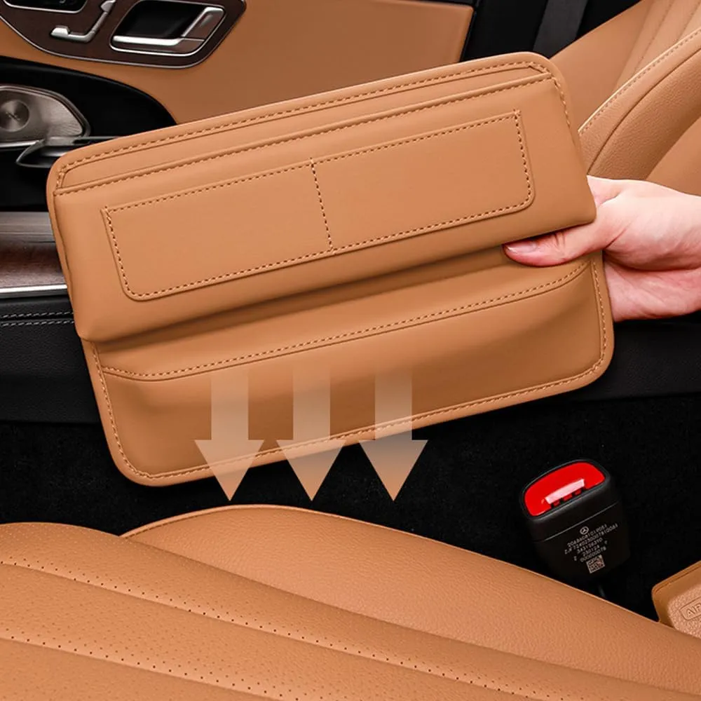 Car Seat Storage Box for Mercury Grand Marquis/Marquis/Monarch/Montclair/Montego, Car Console Side Pocket with USB Charging Hole Car Interior Accessories,C Coffee