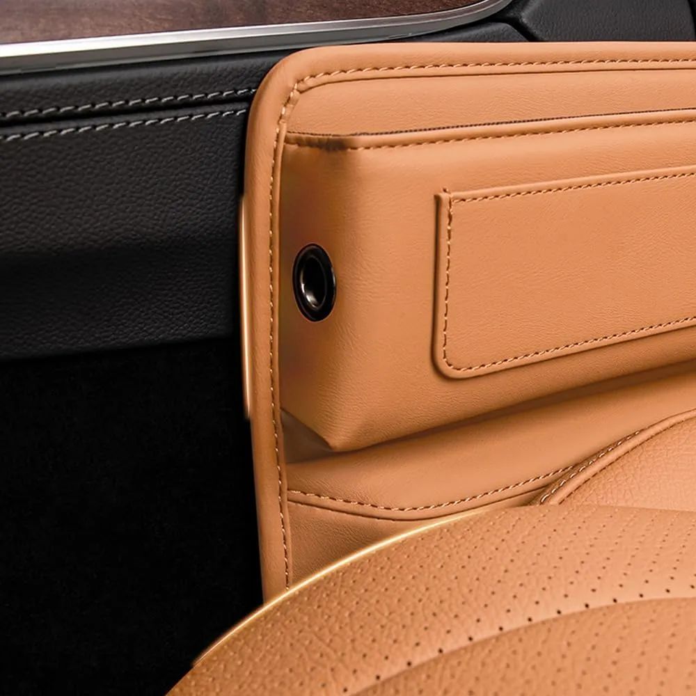 Car Seat Storage Box for Mercury Grand Marquis/Marquis/Monarch/Montclair/Montego, Car Console Side Pocket with USB Charging Hole Car Interior Accessories,C Coffee