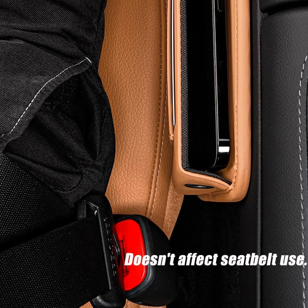 Car Seat Storage Box for Mercury Grand Marquis/Marquis/Monarch/Montclair/Montego, Car Console Side Pocket with USB Charging Hole Car Interior Accessories,C Coffee