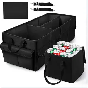 Car Trunk Organizers for Land Rover Defender/Discovery/Range Rover/Range Rover Evoque, Waterproof Portable Car Storage Box, Slip Resistant Organization Container for car, Car Organizers