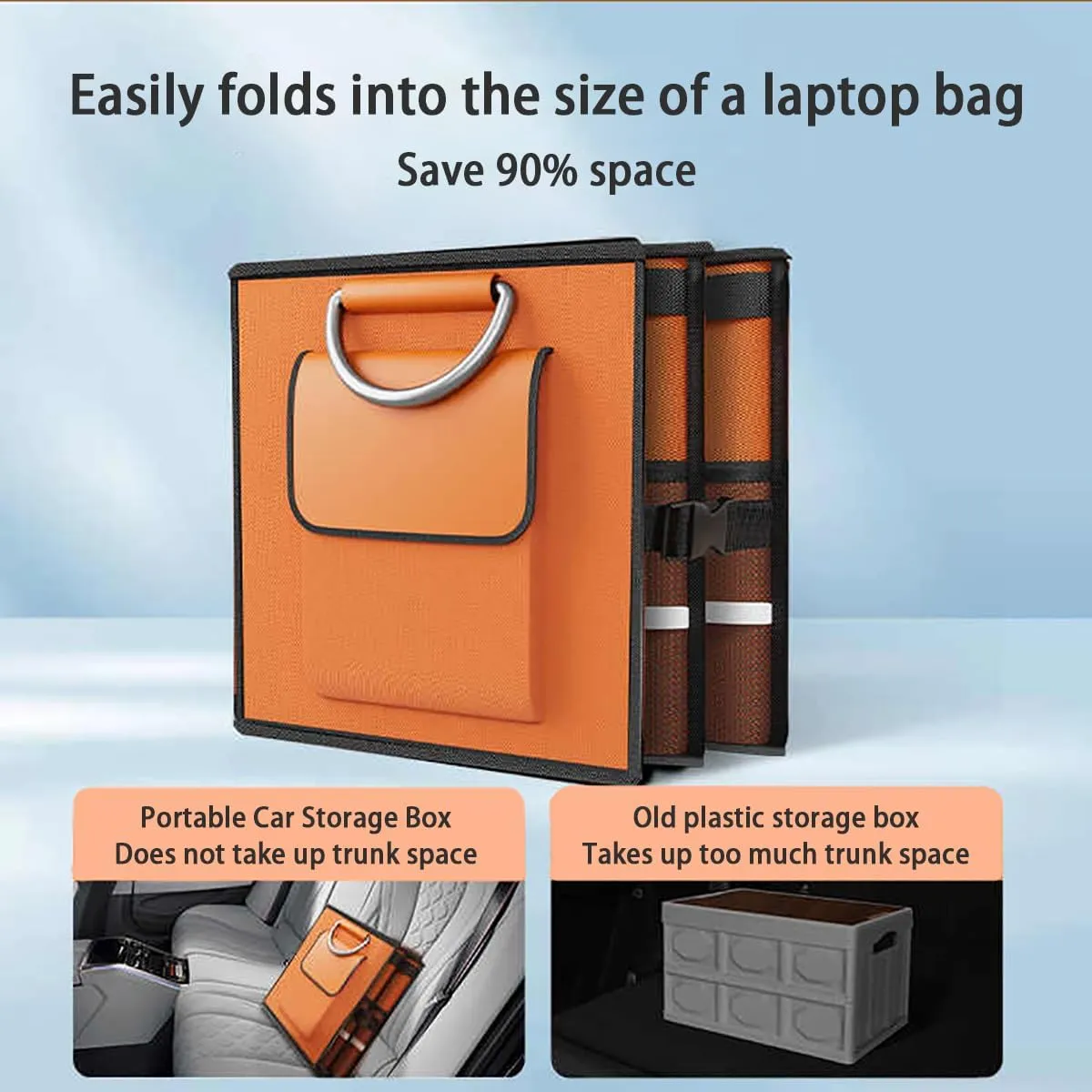 Car Trunk Storage Box for Chevrolet Statesman Veritas Rezzo Equinox G2X Trailblazer Car Boot Organiser Storage Car Boot Organiser with Foldable Cover,D-35x35x30cm