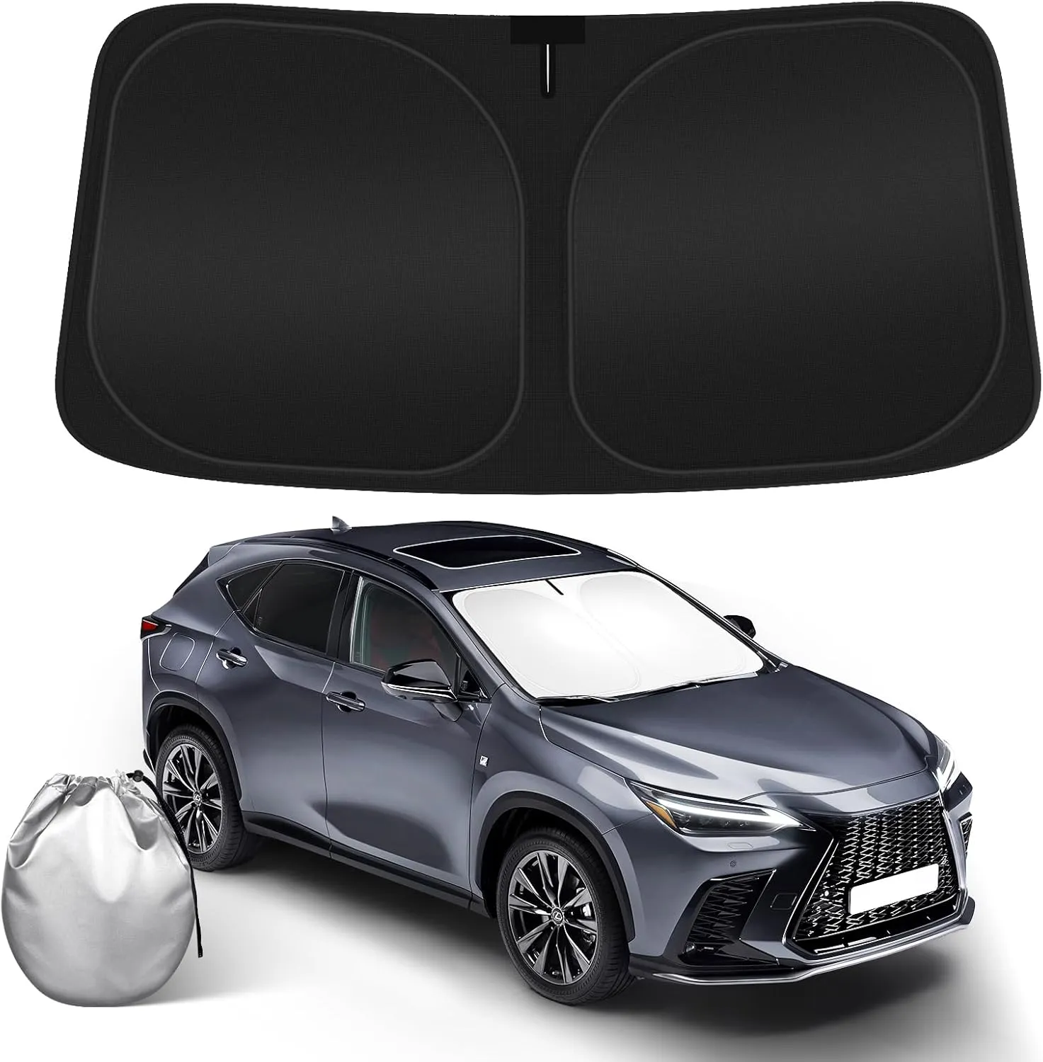 Car Windshield Sun Shade Compatible with 2022 2023 2024 2025 Lexus NX NX250 NX350 NX350h NX450h  Accessories Foldable Front Window Sunshade Custom for Lexus NX Windshield Sun Visor
